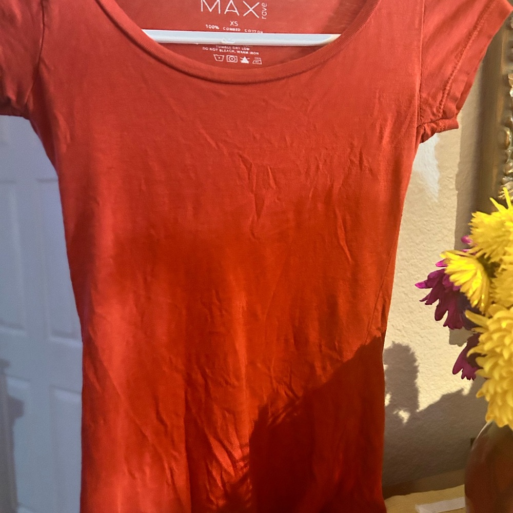 Target Orange Fitted Cap Sleeve T-Shirt